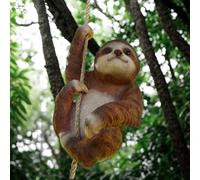 Animal Crackers Large 34cm Climbing Sloth swinging on rope tree garden sculpture ornament decoration