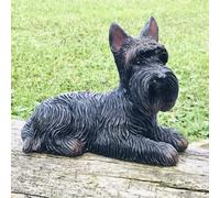 Animal Crackers Laying Scottish Terrier 'scottie Dog' Indoor Ornament Or Garden Decoration