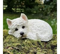 Animal Crackers Laying West Highland Terrier figurine home or garden decoration, great Westie Dog lover gift or grave marker/memorial