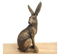Animal Crackers Leonardo Reflections Bronzed Range Sitting Hare Figurine, Gift Boxed in Bronze Animal Crackers Bronze