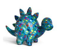 Animal Crackers 'Love Cats' ceramic Cat figurine with hearts design by Pomme Pidou, modern home decoration, Cat lover gift or collecatable, gift boxed (Dinosaur - Blue)