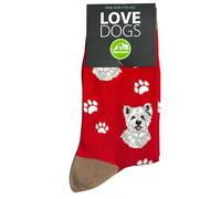 Animal Crackers 'LOVE DOGS' Dog Breed Socks, plush cotton mix, vibrant colours, Men's or Women's sizes