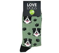 Animal Crackers Men's Border Collie Sheepdog Design Socks Ankle Length, Quality Cotton Mix | Size: Standard Animal Crackers Multicolor Standard