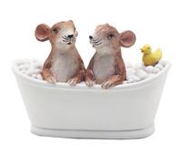 Animal Crackers Mice In Bath Tub Ornament From The Bathtime Collection By Lesser & Pavey