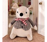 Animal Crackers Mouse Doorstop Nursery Or Children's Room Decoration, Faux Suede Fabric