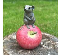 Animal Crackers Mouse On Apple Home Or Garden Decoration Animal Crackers Multicolor
