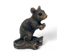 Animal Crackers Mouse With Acorn Figurine From The Leonardo Reflections Bronzed Range in Bronze Animal Crackers Bronze