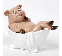Animal Crackers Pig In Bath Tub Ornament Bathroom Decoration
