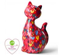 Animal Crackers Pomme Pidou 'beau' The Cat Love Hearts Decor Ceramic Figurine