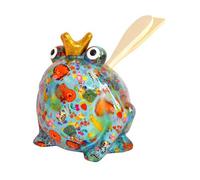 Animal Crackers Pomme Pidou Freddy Ceramic Frog Kitchen Utensil Holder With Utensils in Blue Animal Crackers Blue