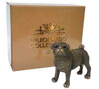 Animal Crackers Pug Dog Figurine, Leonardo Reflections Bronzed, Gift Boxed in Bronze Animal Crackers Bronze