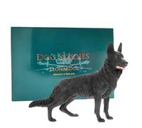 Animal Crackers Realistic standing Black German Shepherd Dog figurine from the Dog Studies range, in coloured gift box, great dog lover collectible gift