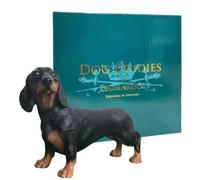 Animal Crackers Realistic standing Dog figurines from the Leonardo Dog Studies range, in coloured gift box, great dog lover collectible gift (Dachshund)