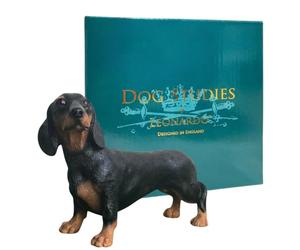 Animal Crackers Realistic standing Dog figurines from the Leonardo Dog Studies range, in coloured gift box, great dog lover collectible gift (Dachshund)