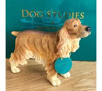 Animal Crackers Realistic standing Golden Brown Cocker Spaniel Dog figurine from the Dog Studies range, in coloured gift box, great dog lover collectible
