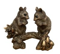 Animal Crackers Reflections Bronzed Mice Collectables (Two Mice on Branch)