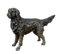 Animal Crackers Retriever Dog figurine sculpture in solid cold cast bronze, gift boxed, great dog lover gift or collectable