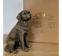 Animal Crackers Retriever Dog Ornament Figurine, Leonardo Reflections Bronzed Range, Gift Boxed