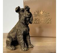Animal Crackers Schnauzer Dog Figurine, Leonardo Reflections Bronzed, Gift Boxed in Bronze Animal Crackers Bronze