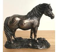Shetland Pony Figurine In Solid Cold Cast Bronze Designed By Harriet Glen, Quality Horse Lover Home Decoration Animal Crackers Bronze One Size