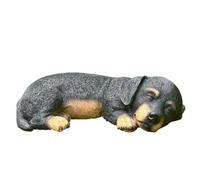Animal Crackers Sleeping Dachshund figurine home or garden decoration, great Sausage Dog lover gift, grave marker or memorial