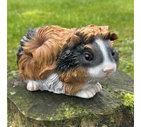Animal Crackers Tricolour Guinea Pig Figurine, Super Cute Home Or Garden Decoration, Gift Boxed, Length 18Cm