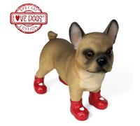 Animal Crackers Valentines Frenchie Figurine In Love Heart Welly Boots