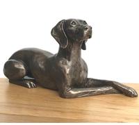 Animal Crackers Weimaraner Dog Figurine In Solid Cold Cast Bronze Designed By Harriet Glen