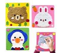 Animal Craft Kit, Craft for - Set of Handmade Ornaments - 3X Crafts and Plush Ornaments, Learning to Sew Animal Shapes, Educational Kits for Beginner