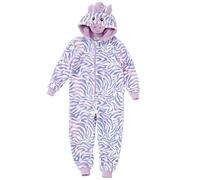 Animal Crazy Boys Girls Striped Zebra Onesie Fleece Jumpsuit Playsuit UK Seller - Striped Zebra - 6/7 Years