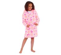 Animal Crazy Nightwear Kids Boys Girls Soft Fleece Dressing Gown Robe Hooded Plush 3D Animals UK Seller - Neon Stars - 8/9 Years