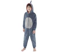 Animal Crazy Onesie Girls Boys Kids Childrens Fleece Onesies Jumpsuit Playsuit One Piece UK Seller - Grey Shark - 11/12 Years