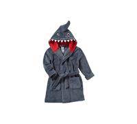 Animal Crazy Shark Fleece Dressing Gown in Dark Grey | Size: 13 Years Animal Crazy Dark Grey 13 Years