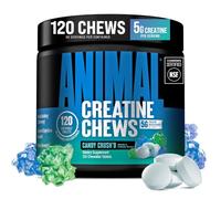 Animal Creatine Chews - Enhanced Creatine Monohydrate Chewable Tablets with AstraGin & Sea Salt, Max Absorption Pre Post-Workout, Lean Muscle Growth, Strength & Recovery, New Flavor Candy Crush’d