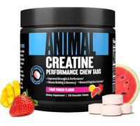 ANIMAL Creatine Performance Chew Tabs Fruit Punch - Chewable Tablets with 5 g Creatine Monohydrate per Serving & Sea Salt for Enhanced Effectiveness - 120 Tablets