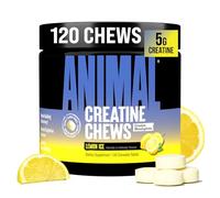 Animal Creatine Chews Tablets - Enhanced Creatine Monohydrate with AstraGin to Improve Absorption, Sea Salt for Added Pumps, Delicious and Convenient Chewable Tablets - Lemon Ice - 120 Count