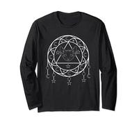 Animal Crescent Moon Cat Dark Magic Witchcraft Scary Occult Long Sleeve T-Shirt