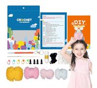 Animal Crochet Kit - for Beginners Adults & Kids with Video Tutorials | DIY Handmade Crochet Set with Keychains | Complete Starțer Kit for CrochetLovers, Includes Hook, Yarn, Needle & Stuffing