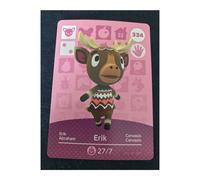 Animal Crossing Amiibo Cards - Homemade Custom 001-448 (Happy Home Designer) for Nintendo Switch/Wii U - Not Official (334 Erik)