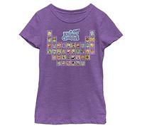 Animal Crossing Girls' Little, Big Periodically Crossing T-Shirt, Pur Berry, S
