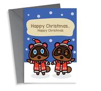 Animal Crossing Happy Christmas Card