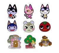 Animal Crossing Tom Nook Isabelle Enamel Brooch for Life Simulation Video Game, Normal, Non-precious metal