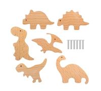 Animal Cupboard Knobs - Wooden Drawer Handles for Kids, Wooden Knobs, Decorative, Multifunctional | Bedroom Cabinet Drawer Handles for Kids, Nursery Furniture Accessories