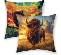 Animal Cushion Covers 20cm x 20cm Decorative Pillow Cases 2 pack, Waterproof Linen Cushion Covers Landscape, Double-Sided Printing Square Throw Pillowcases for Outdoor Garden Sofa Living Room lj-291