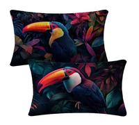 Animal Cushion Covers 40 x 60 cm Sofa Cushions Set of 2 Outdoor Cushions Leaf Velvet Cushion Covers with Invisible Zipper Autumn Decorative Pillows for Garden Patio Bench Balcony Bed Room Decor 2m-487