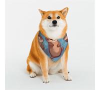 Animal Cute Brown Otters Dog Bandanas Medium Adjustable Dog Scarf Triangle Bibs Double Reversible Kerchief Scarf Washable Daily Handkerchief for Medium Large Dog Puppy Cat Gift