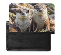 Animal Cute Brown Otters Passport Holder ID Card Protector Case Holder Travel Pack Unisex-adult Waterproof Passport