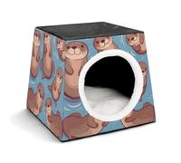 Animal Cute Brown Otters Pet Hut Comfortable Nest for Pets Space Capsule Warm Soft Indoor Pet Shelter Space Pet House for Indoor Cats Small Dogs and Medium Animal
