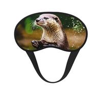 Animal Cute Brown Otters Print Adults Washable Eye Mask for Sleeping Light Blocking Nap for Night Rest Cover