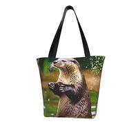 Animal Cute Brown Otters Print Functional Shoulder Bag Comfortable Crossbody Bags Trendy Running Travel Outings